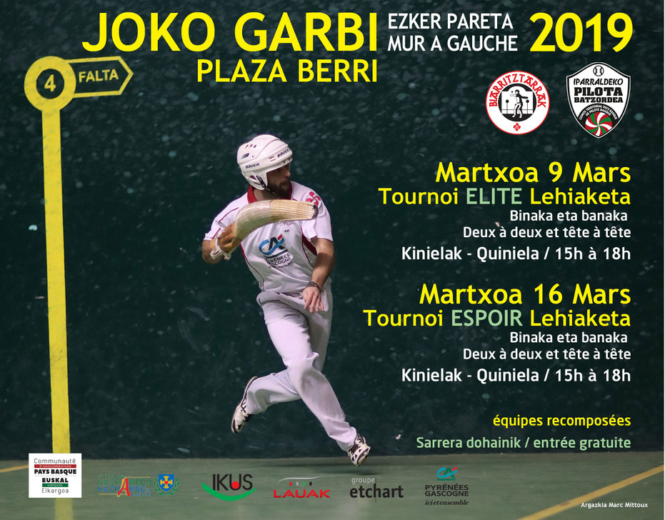 You are currently viewing JOKO GARBI les 9 et 16 Mars à Plaza Berri