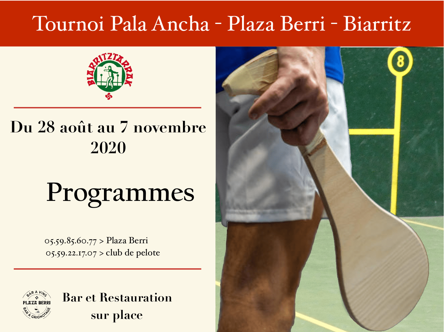 You are currently viewing Programmes Tournoi Plaza Berri