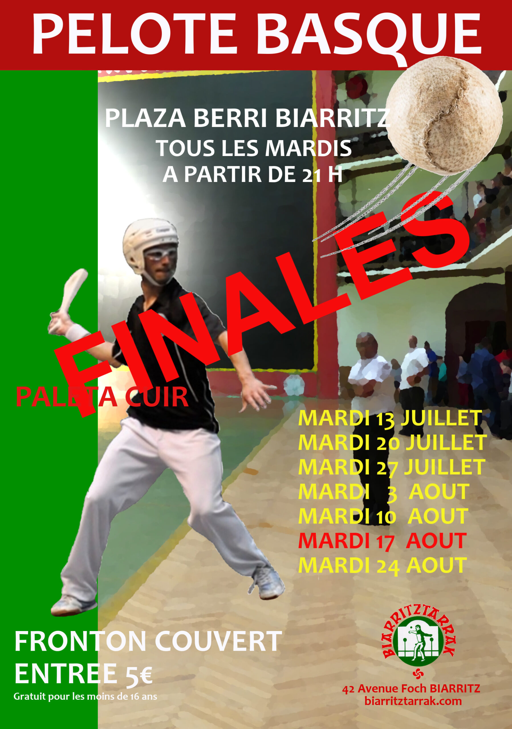 You are currently viewing Soirée FINALES Mardi 17 Août