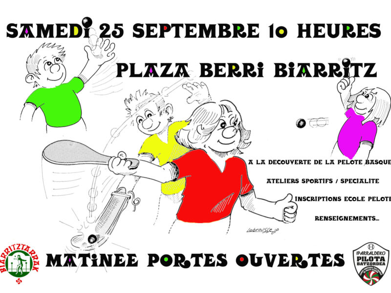 PORTES OUVERTES SAMEDI 12 SEPTEMBRE