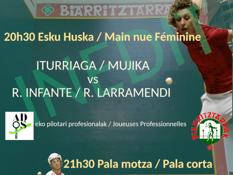 Soirée de pelote inédite à Plaza Berri