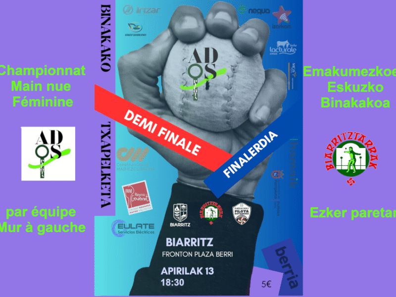 1/2 FINALE ADOS PILOTA à PLAZA BERRI