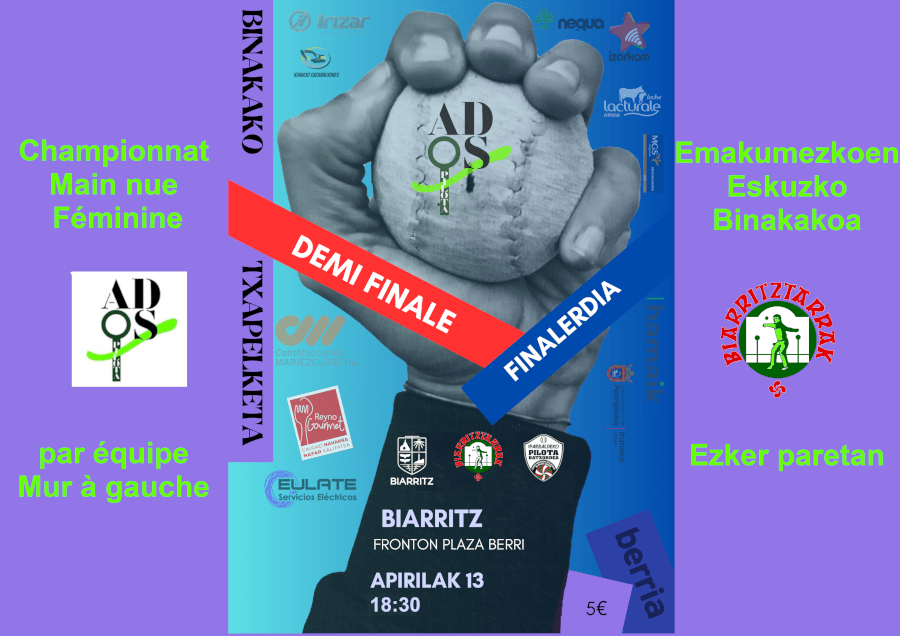 You are currently viewing 1/2 FINALE ADOS PILOTA à PLAZA BERRI