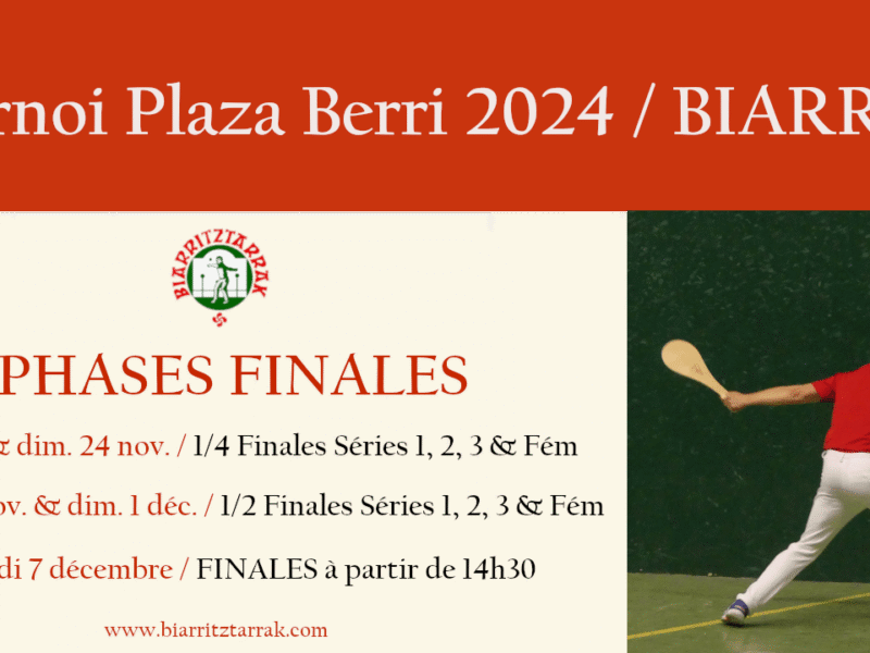 1/4 Finales les 23 et 24 Novembre