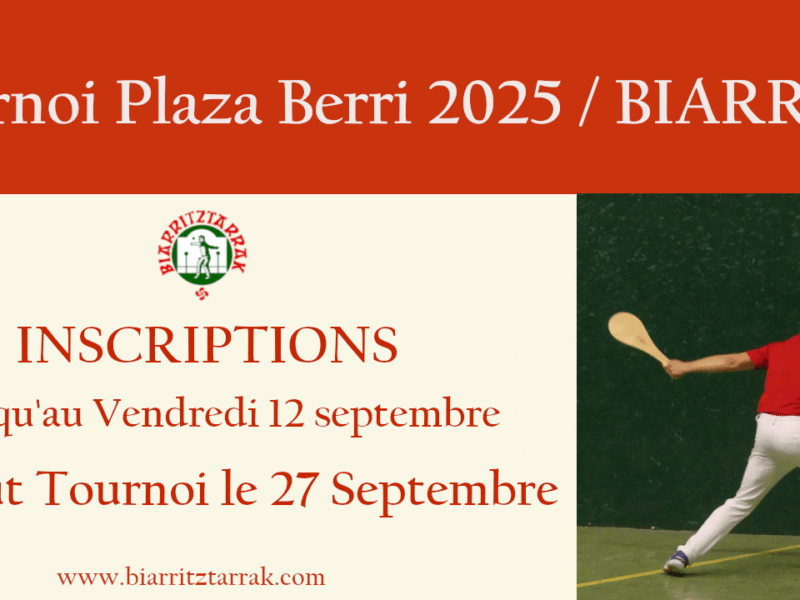Tournoi Plaza Berri 2025 (Paleta gomme pleine)