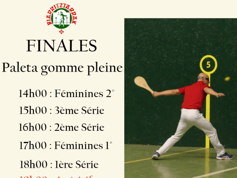 PROGRAMME DES FINALES 2025